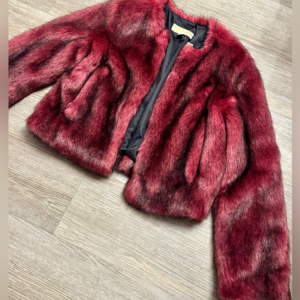 Michael Kors fur jacket fuchsia XS